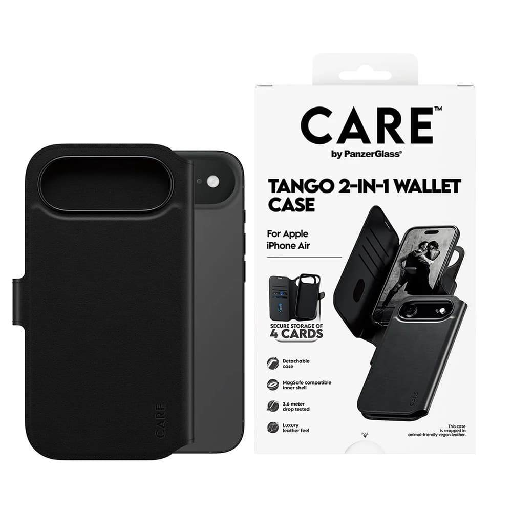 Pouzdro PanzerGlass CARE MagSafe Tango Two-in-One Wallet iPhone 17 Air černé - náhled 3
