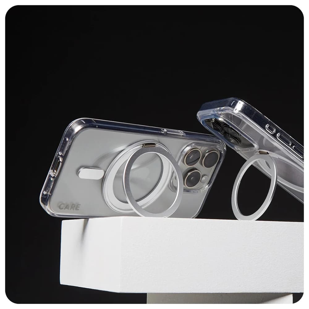PanzerGlass® CARE Feature Silver Kickstand &amp; MagSafe iPhone 16 Pro Max čirý - náhled 3