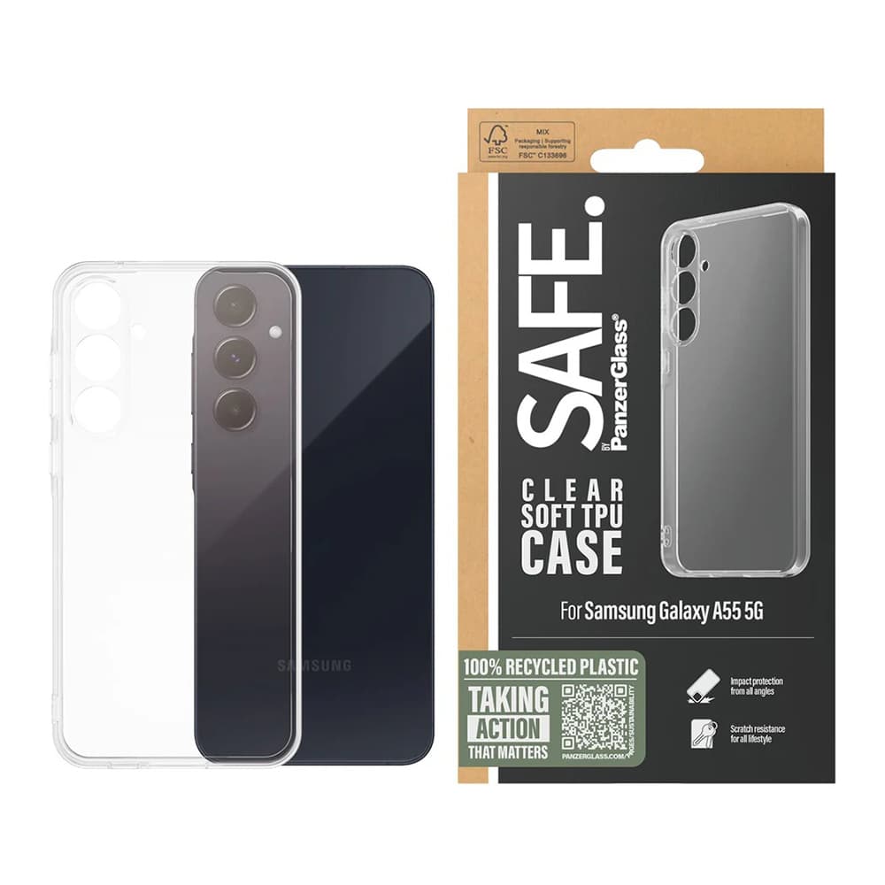 Pouzdro PanzerGlass SAFE TPU pro Samsung Galaxy A55 5G průhledné - náhled 3