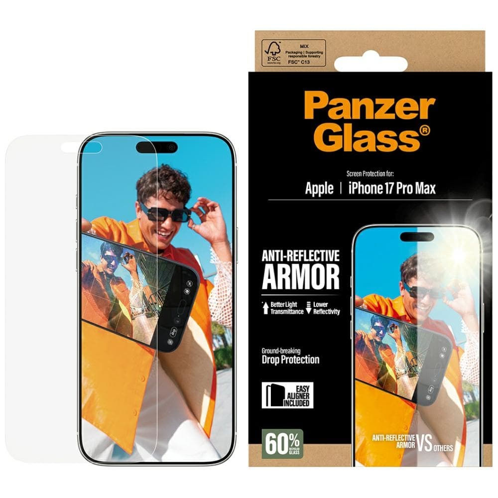PanzerGlass Anti-Reflective Armor ochranné sklo iPhone 17 Pro Max matné průhledné - náhled 3