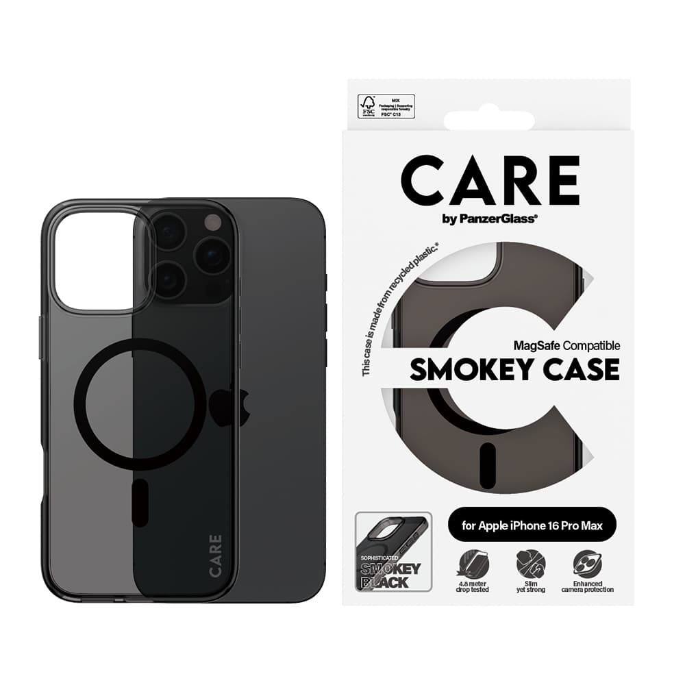 PanzerGlass® CARE Flagship Urban Combat černý MagSafe iPhone 16 Pro kouřový - náhled 3