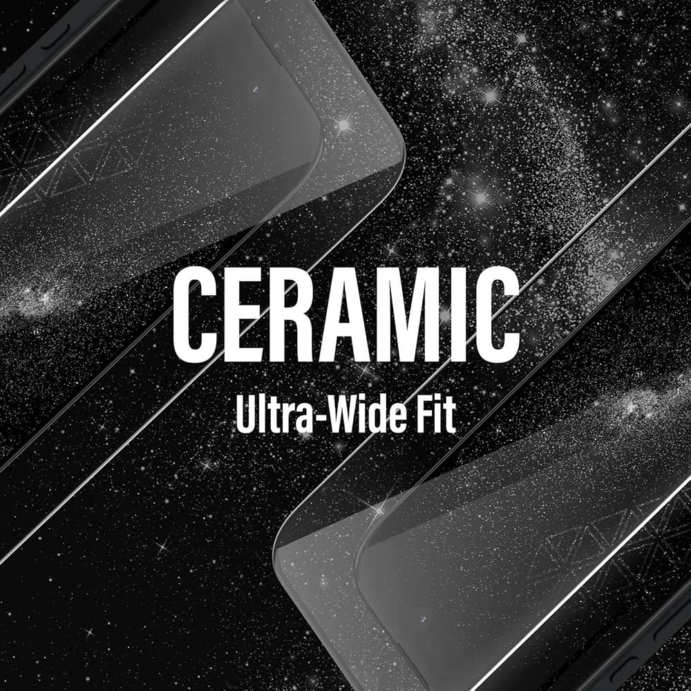 PanzerGlass® Ultra-Wide Fit Ceramic II Ochranné sklo s EasyAlignerem iPhone 17 iPhone 16 Pro černá - náhled 3