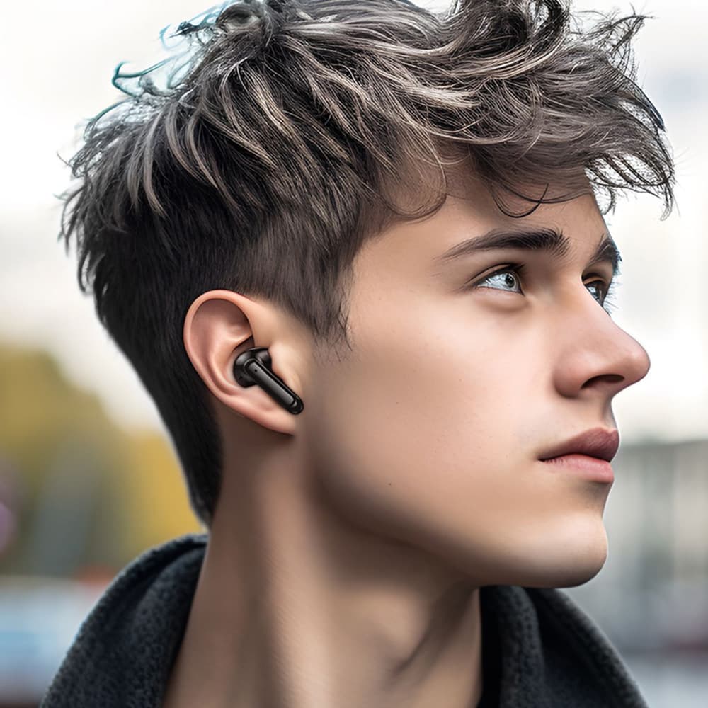 Borofone bezdrátová sluchátka Shine FQ1 Bluetooth V5.4 TWS černá - náhled 3