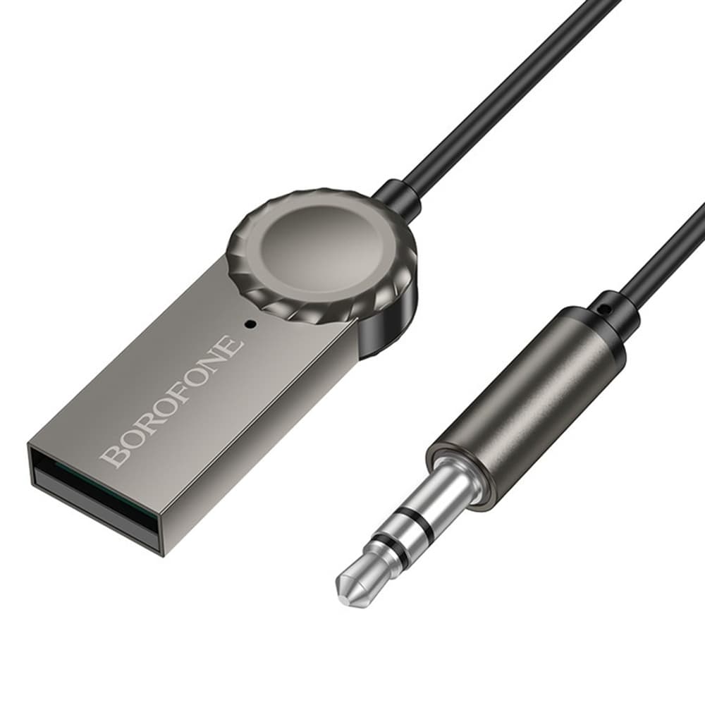 Borofone bluetooth V5.0 adaptér Peaceful BC56 jack 3.5mm šedý - náhled 3