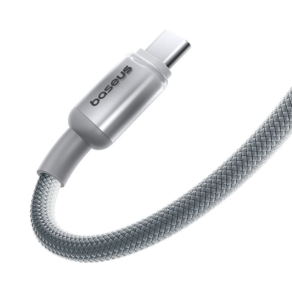 Baseus - datový kabel Discolor (E0420803) - USB-A na USB-C, 100W, 480Mbps, 2m - stříbrný - náhled 3