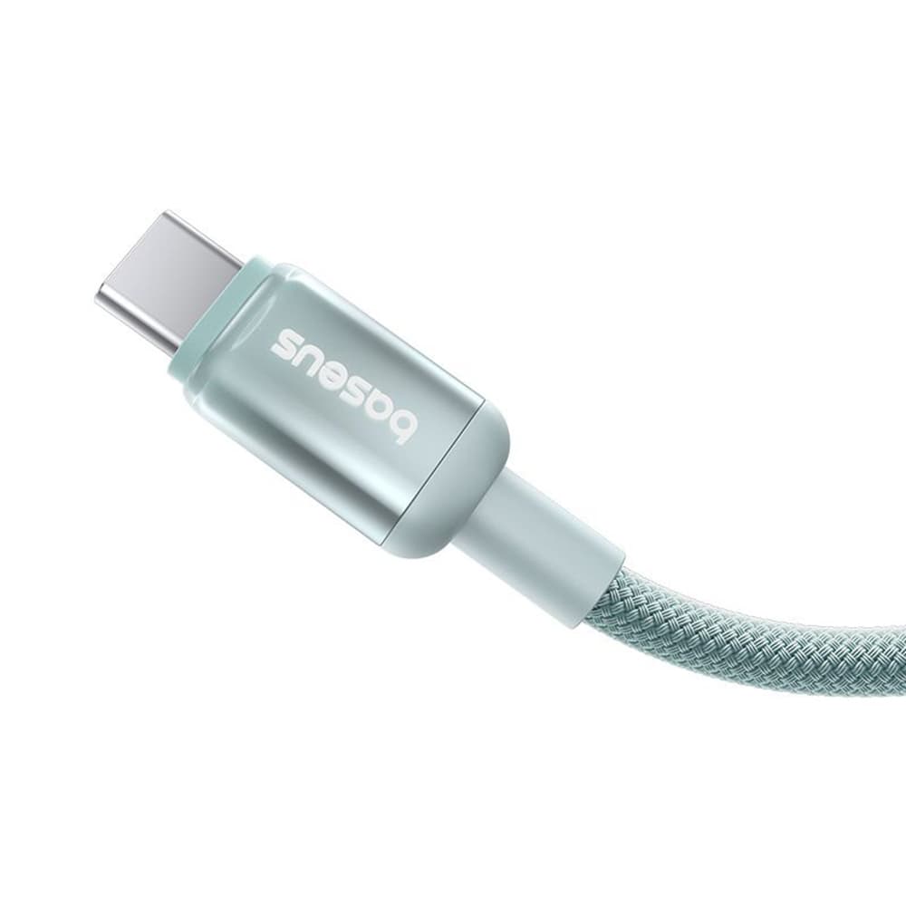 Baseus - datový kabel Discolor (E0420701) - USB-C na USB-C, 100W, 480Mbps, 2m - modrá/zelená - náhled 3
