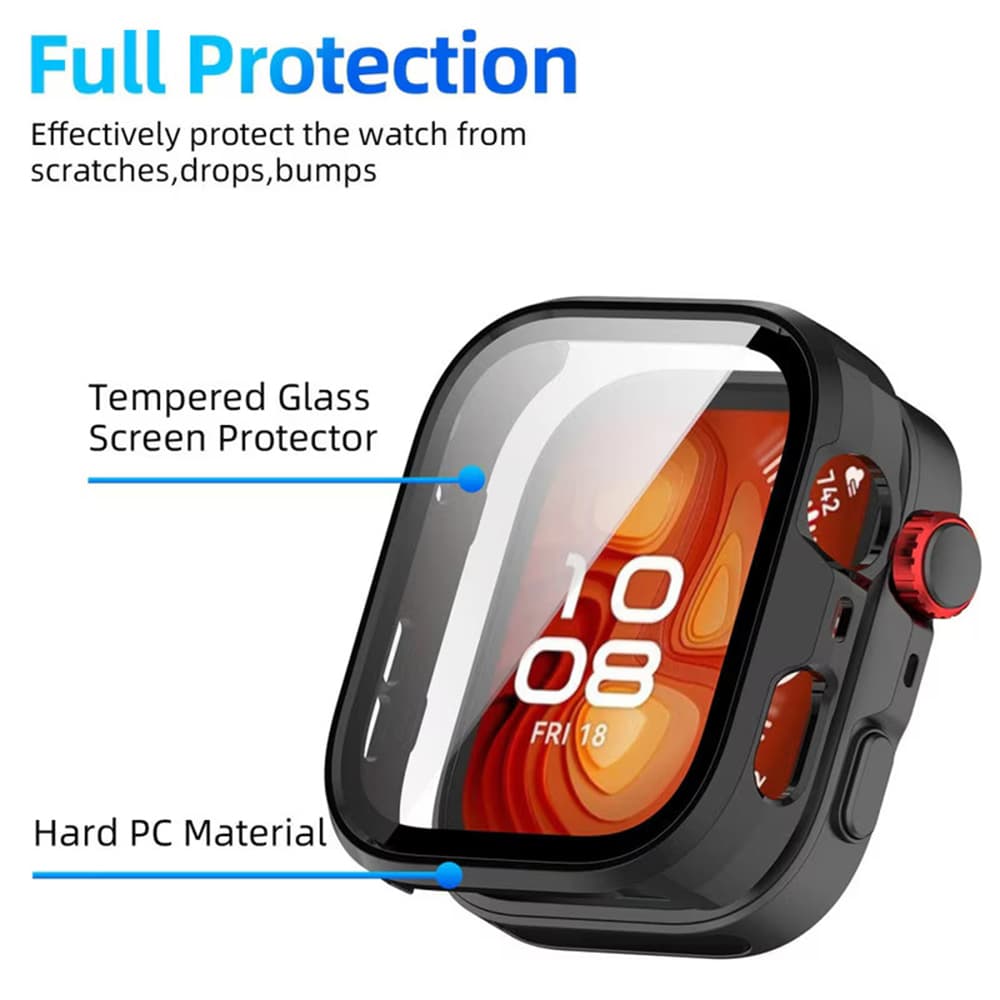 Techsuit Defense360 Pro s ochranným sklem pro Huawei Watch Fit 4 Pro černá - náhled 3