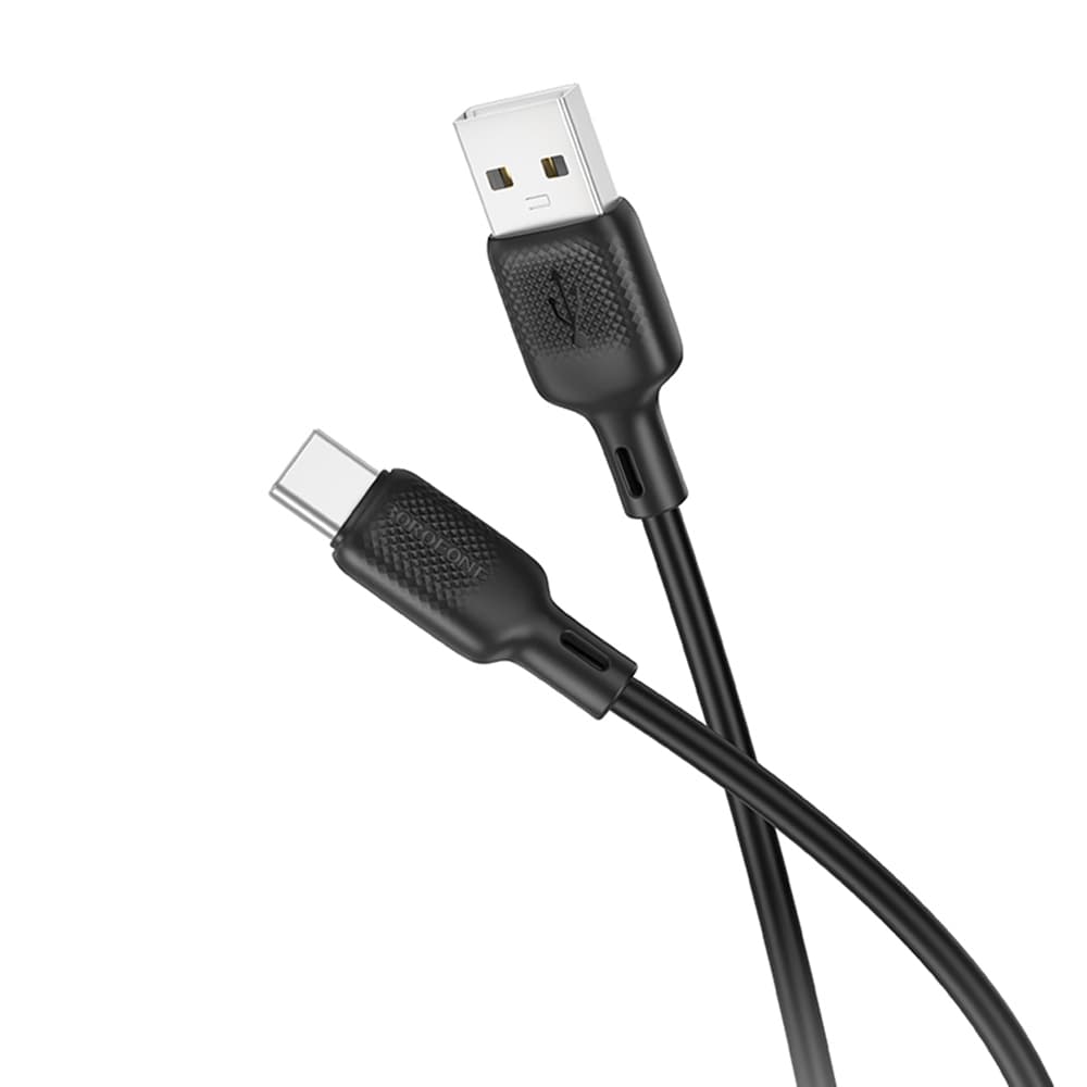 Borofone datový kabel Lenny Series BX113 USB to Type-C silikonový 3A 1m černý - náhled 3