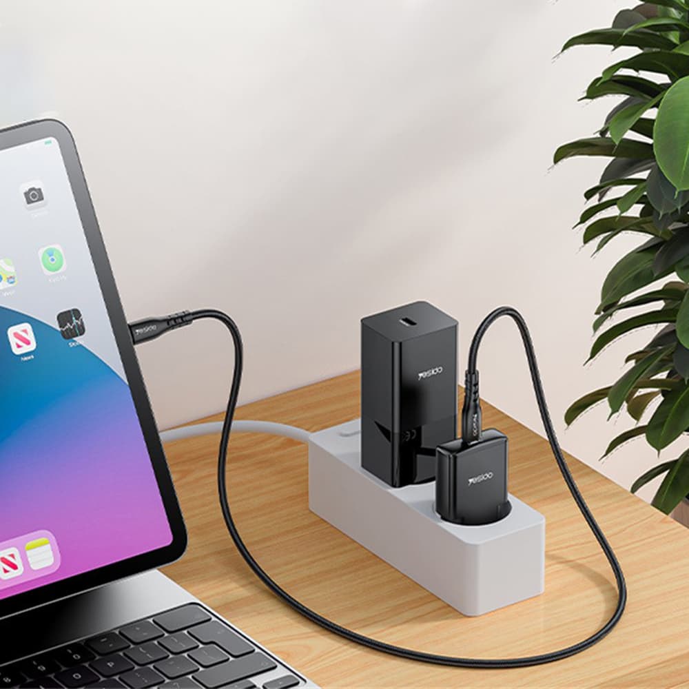 Yesido Wall Charger YC74 GaN Rychlonabíječka Ultra-Slim Smart Chip Type-C PD30W 5V/3A Černá - náhled 3