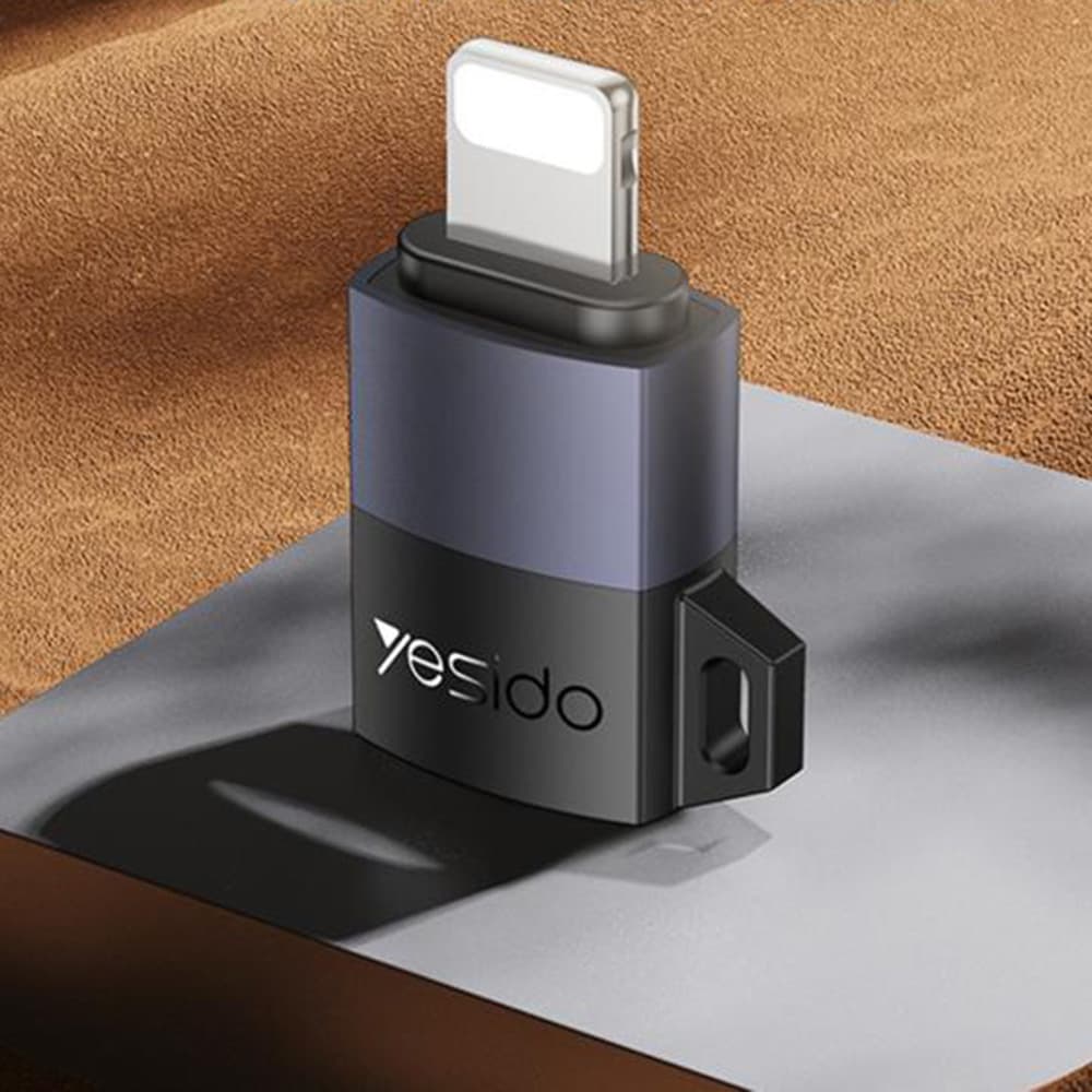Yesido OTG adaptér GS30 Micro-USB na Lightning 480Mpb/s hliník 12W šedý - náhled 3