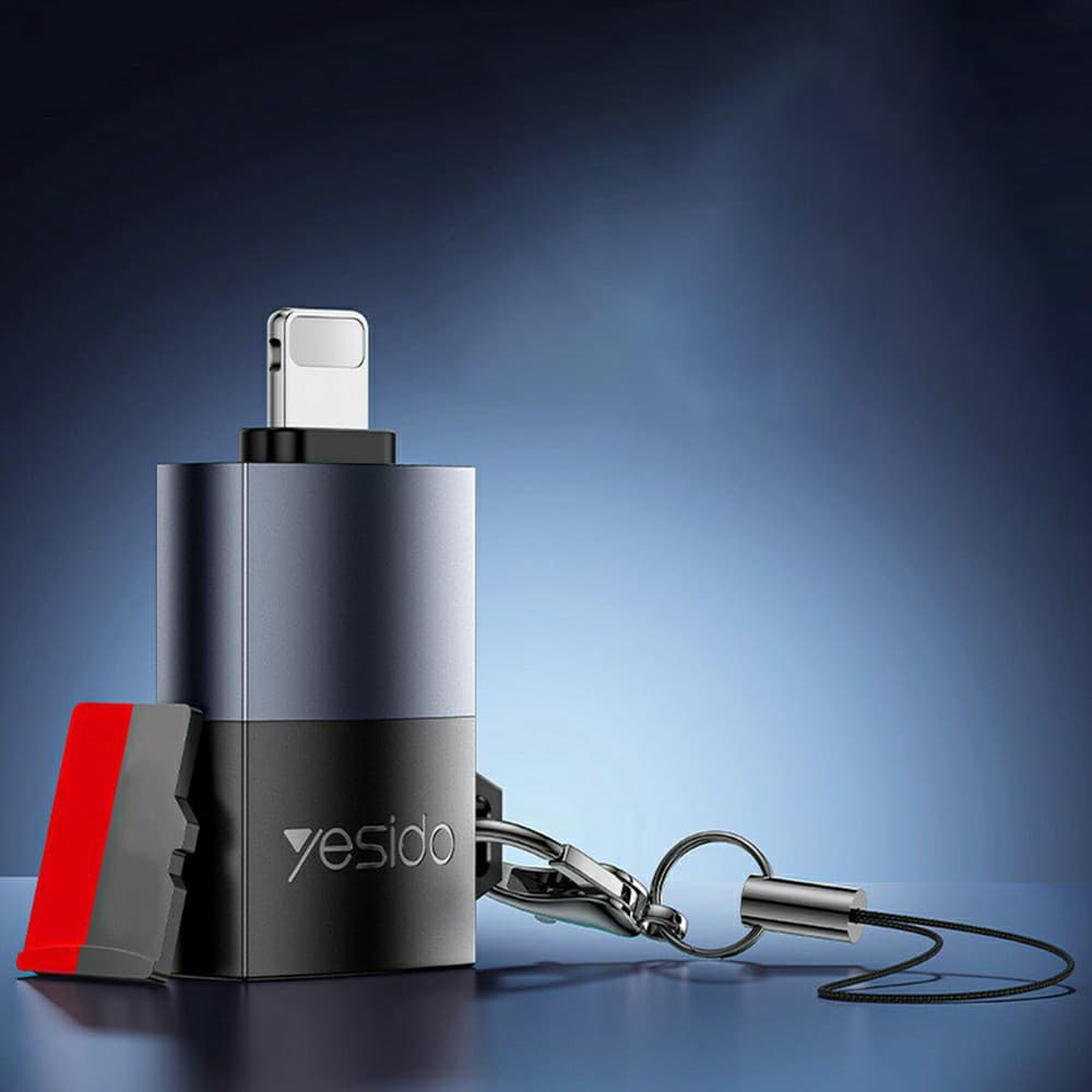 Yesido Adapter GS38 Lightning na TF kartu pro iPhone iPad šedý - náhled 3
