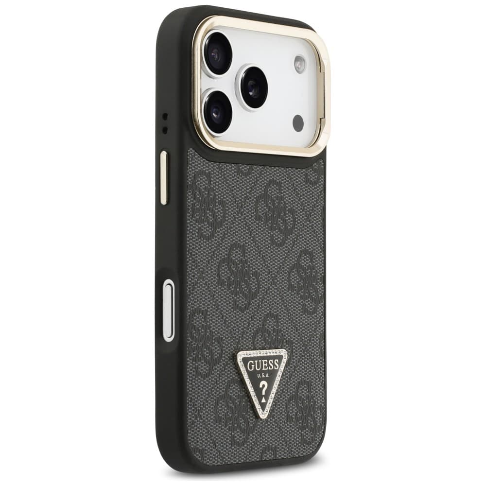 Guess Hardcase 4G Triangle Logo MagSafe s podstavcem iPhone 17 Pro černý - náhled 3