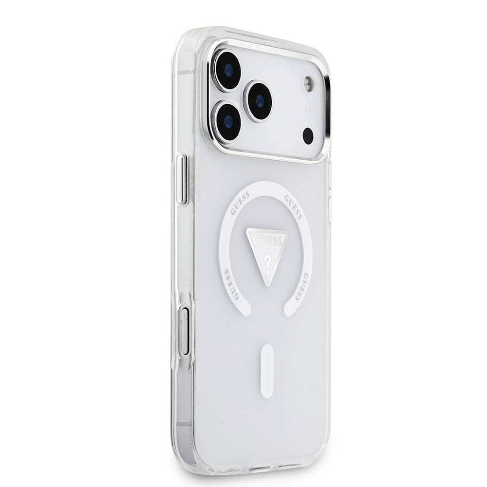 Guess IML Gradient Triangle Logo MagSafe iPhone 17 Pro Max čirý - náhled 3