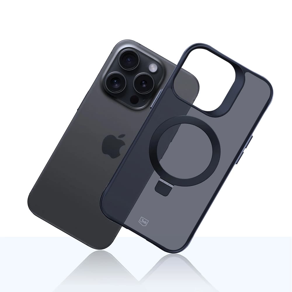 3mk Smoke Case Mag&amp;Stand pro iPhone 16 Pro Max černý - náhled 3