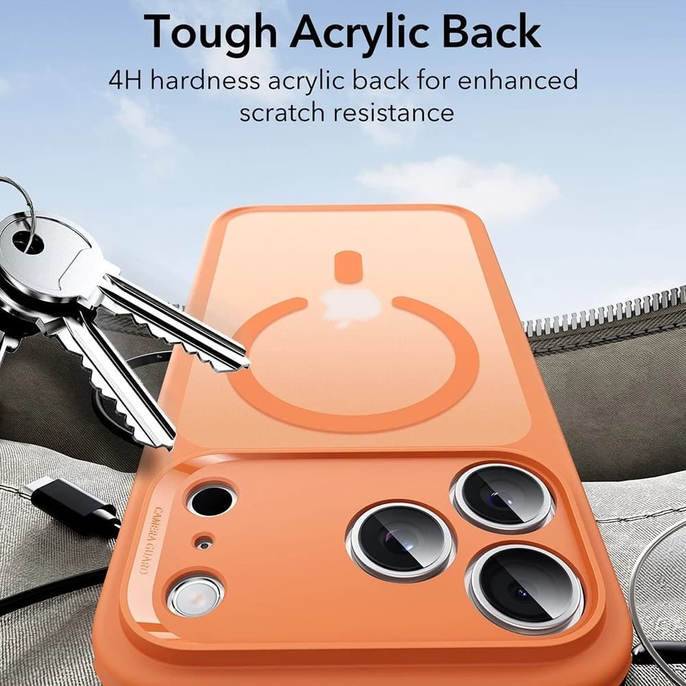 ESR Classic Hybrid HaloLock pro iPhone 17 Pro Max Frosted Orange - náhled 3