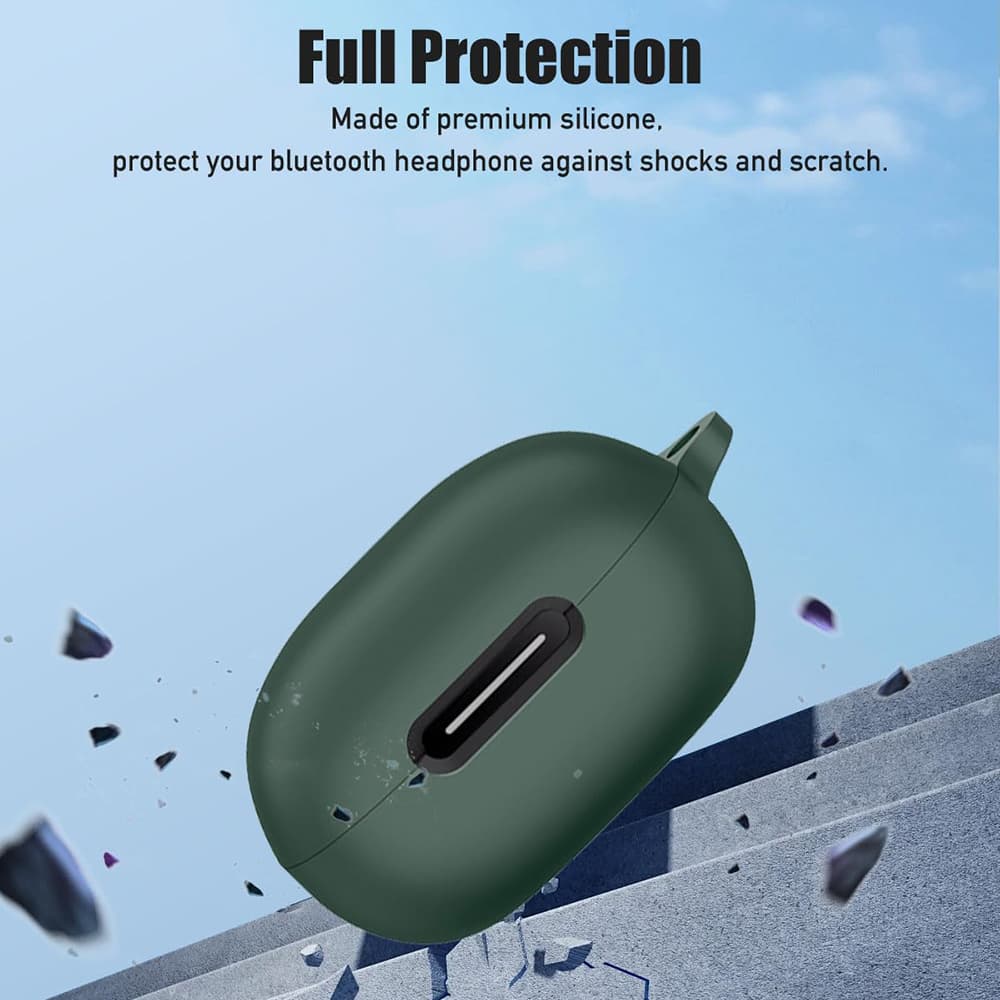 Techsuit – silikonové pouzdro – pro AirPods 1 / AirPods 2, hladký ultratenký materiál – černé - náhled 3