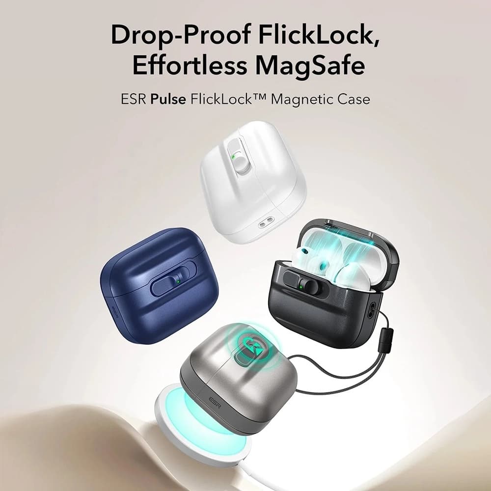 ESR – Pulse Magnetic FlickLock – Apple AirPods Pro 3 – černá - náhled 3