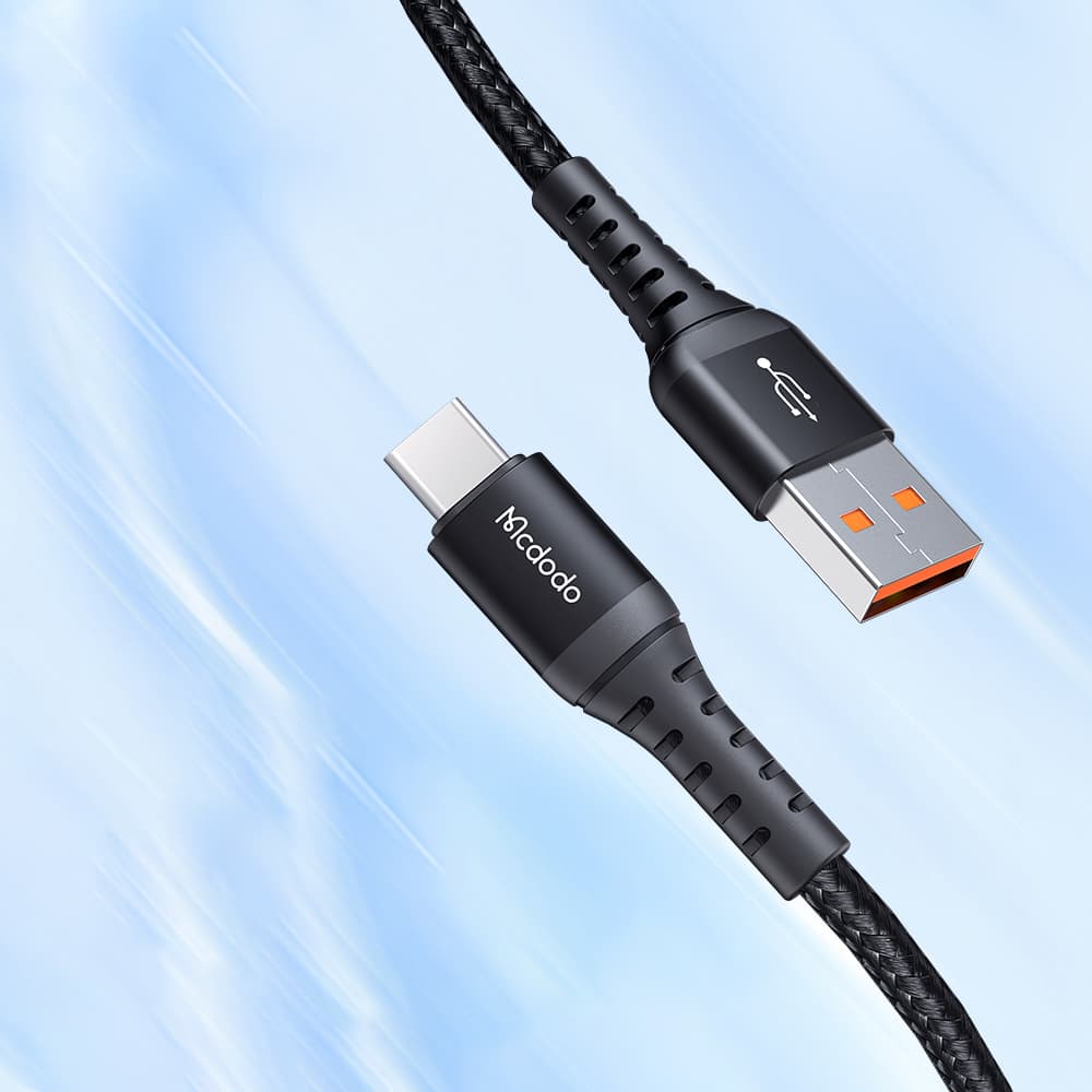 Mcdodo – datový kabel (CA-2271) – USB na Type-C, nylonové opletení, hliníková slitina, podpora QC4.0/3.0, 1m – černý - náhled 3