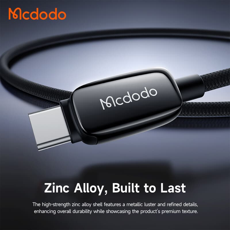 Mcdodo – datový kabel (CA-0020) – s automatickou úpravou jasu, USB-A na USB-C, 6A, 1,2m – černý - náhled 3