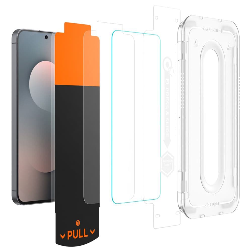 Spigen - Glas.tR EZ-FIT Pro HD (2 balení) - Samsung Galaxy S25 FE - čirý - náhled 3