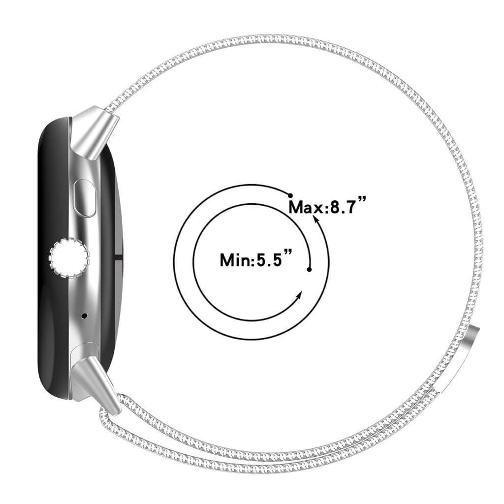 Techsuit - řemínek na hodinky (W009) - Google Pixel Watch 4 45mm - stříbrný - náhled 3
