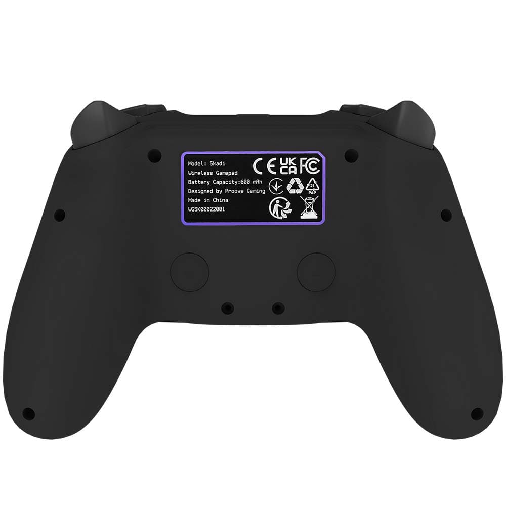Proove - bezdrátový ovladač Skadi (WGSK00022001) - ergonomický, USB-C, AUX, BT, touchpad, pro PS4, PC, Android, 600 mAh - černá - náhled 3