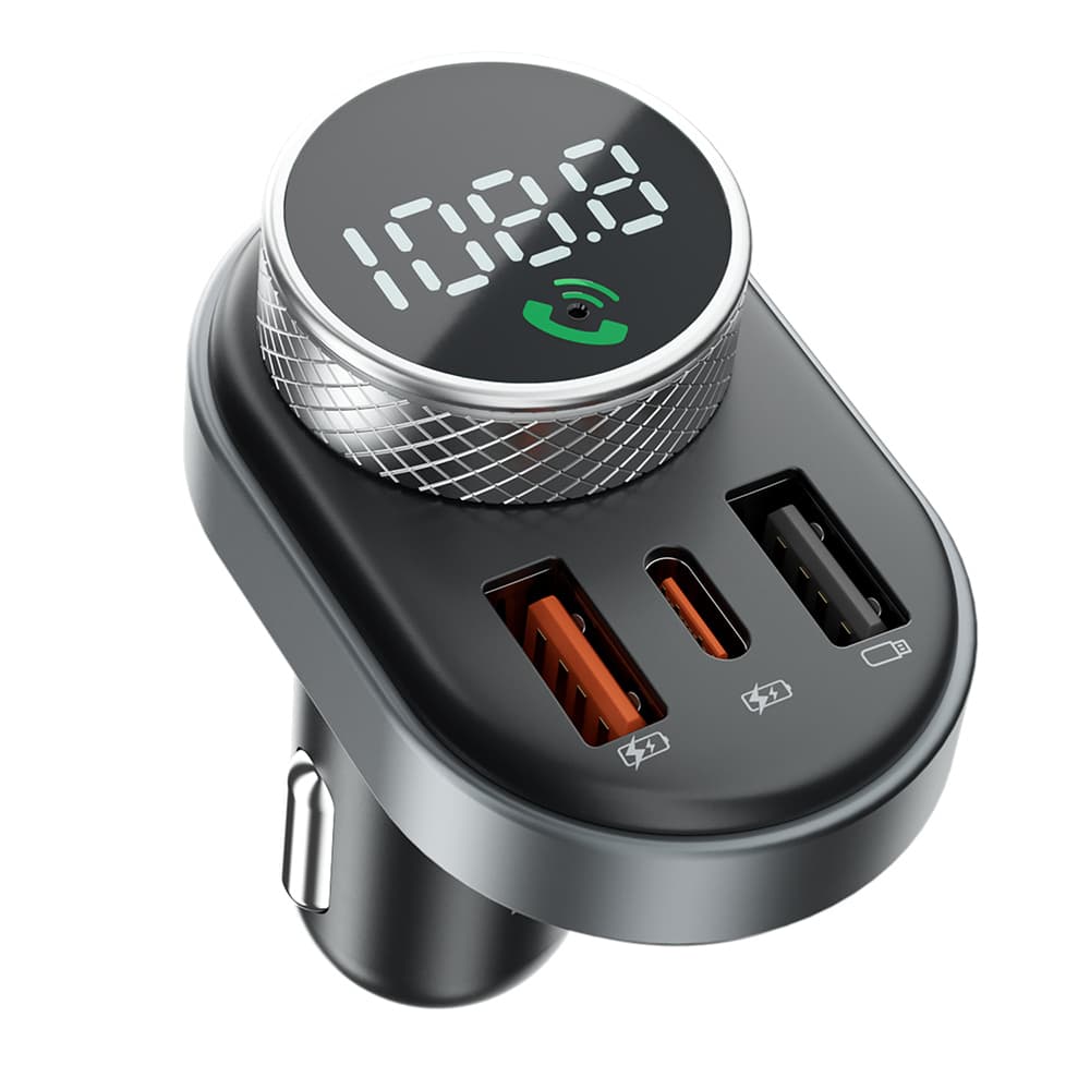 Proove - nabíječka do auta s FM modulátorem (FMSL30110001) - USB, Type-C, U-Disk, TF, Bluetooth 5.4, rychlé nabíjení, 30 W - černá - náhled 3