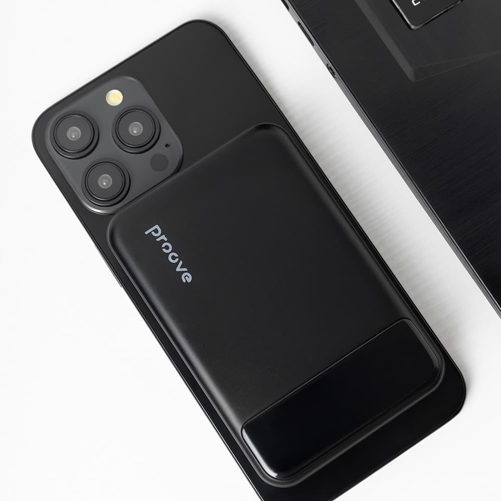 Proove - powerbanka Hoodman (PBH120010001) - Type-C, Lightning, magnetická, s LED displejem, Qi, 20W, 10000mAh - černá - náhled 3