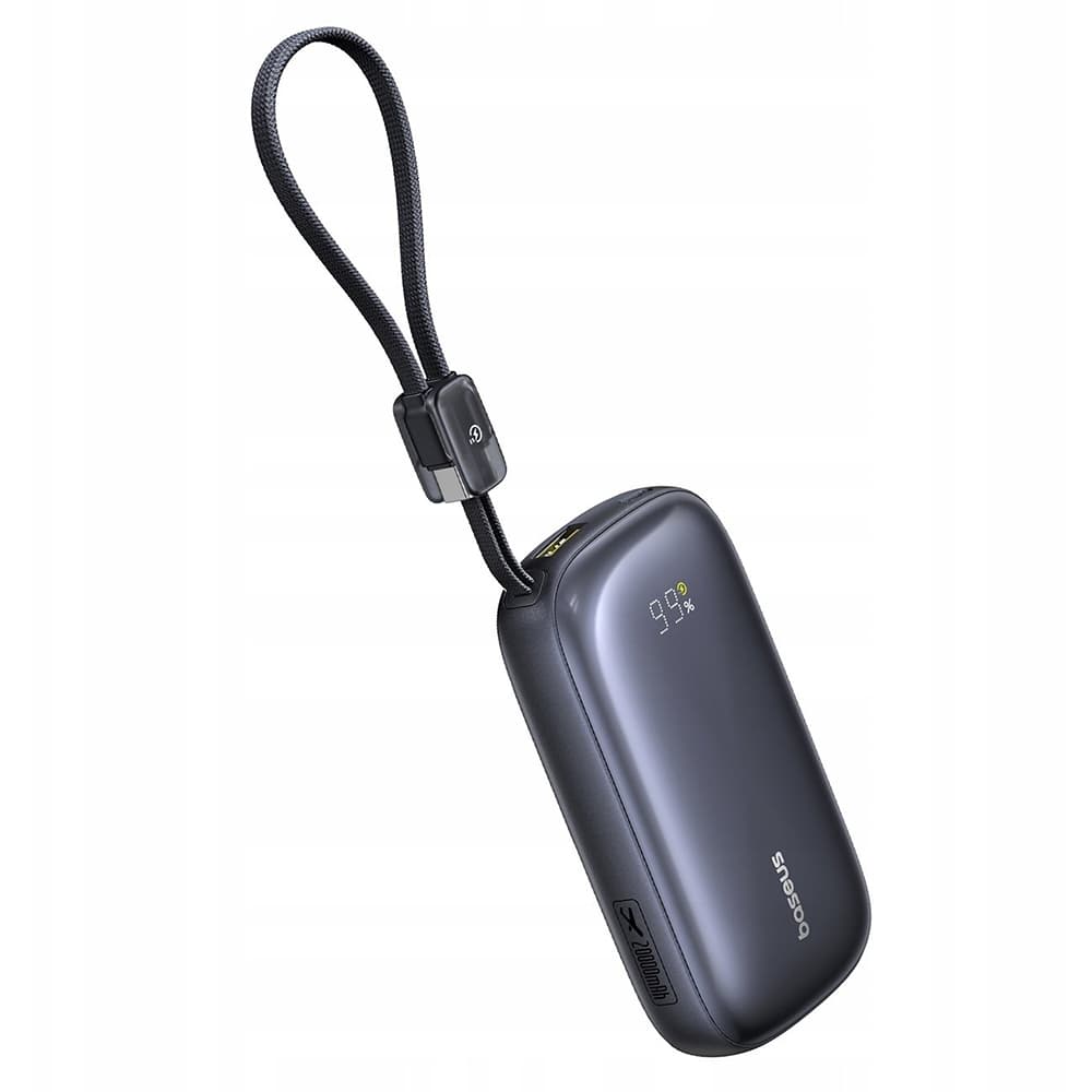 Baseus – powerbanka EnerFill FC21 Qpow 3 Ultra (E0027L00) – s odpojitelným kabelem, 10000mAh, 22.5W, USB, USB-C – Cosmic Black - náhled 3