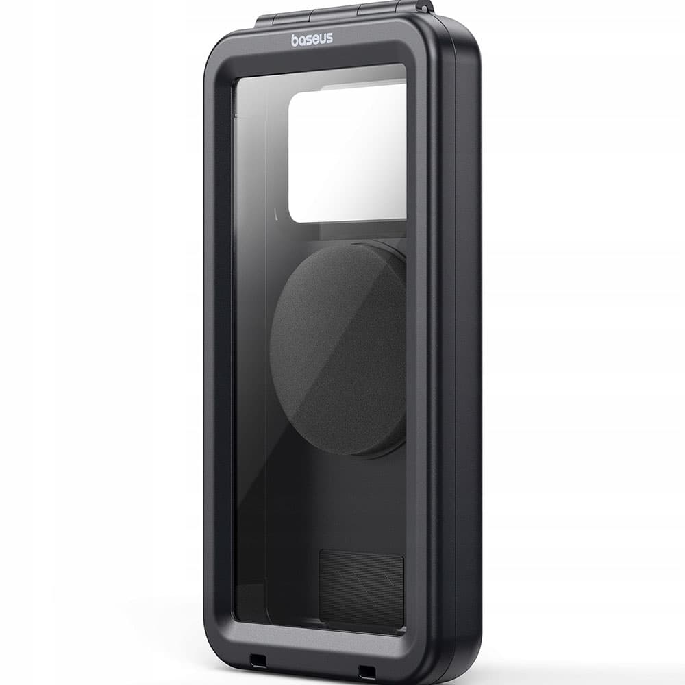 Baseus - vodotěsné pouzdro PrimeTrip VB1 RainShield (C0013D01) - pro magnetický držák na kolo, 360° kryt, nastavitelné, 6,9" - černé - náhled 3
