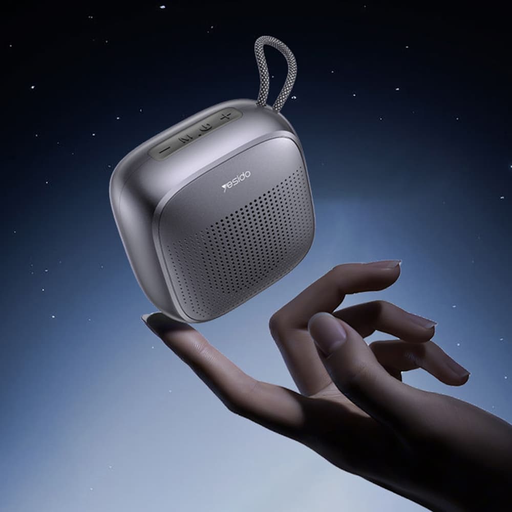 Yesido - bezdrátový reproduktor (YSW24) - Bluetooth 5.3, mini design, vodotěsný, šňůrka, TF, AUX, Type-C, 1000mAh - černý - náhled 3