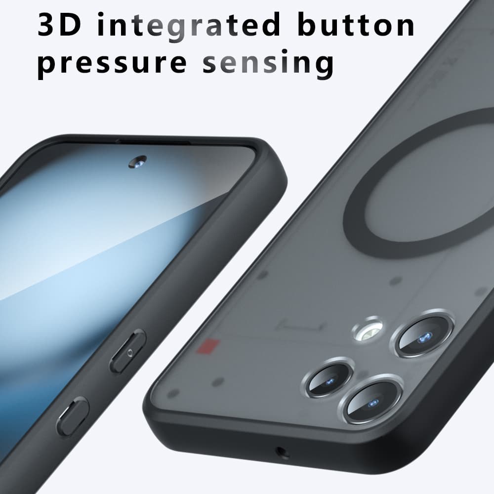 Techsuit – PureFrost MagSafe – Nothing Phone (3a) Lite – Frosted Black - náhled 3
