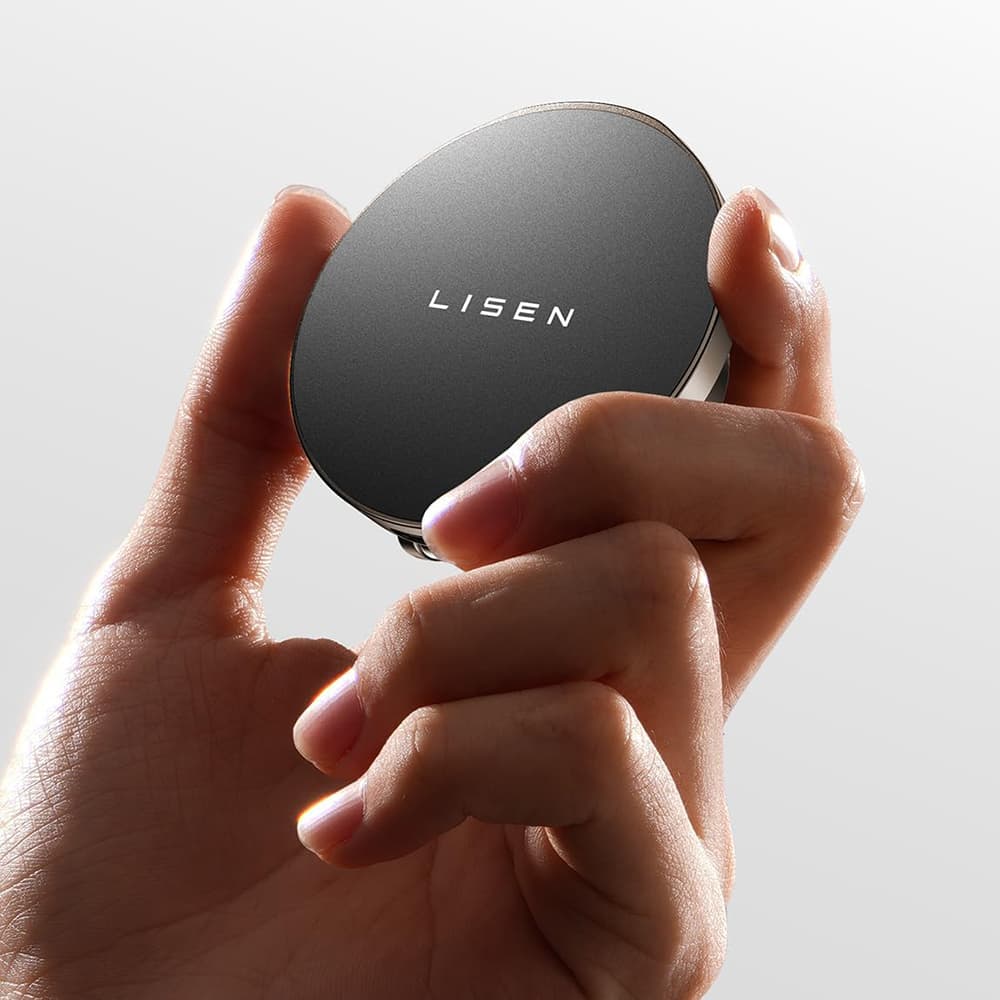 Lisen - držák do auta s bezdrátovým nabíjením (YL0223090006) - magnetický, na palubní desku, univerzální, elegantní, 15W - černý - náhled 3