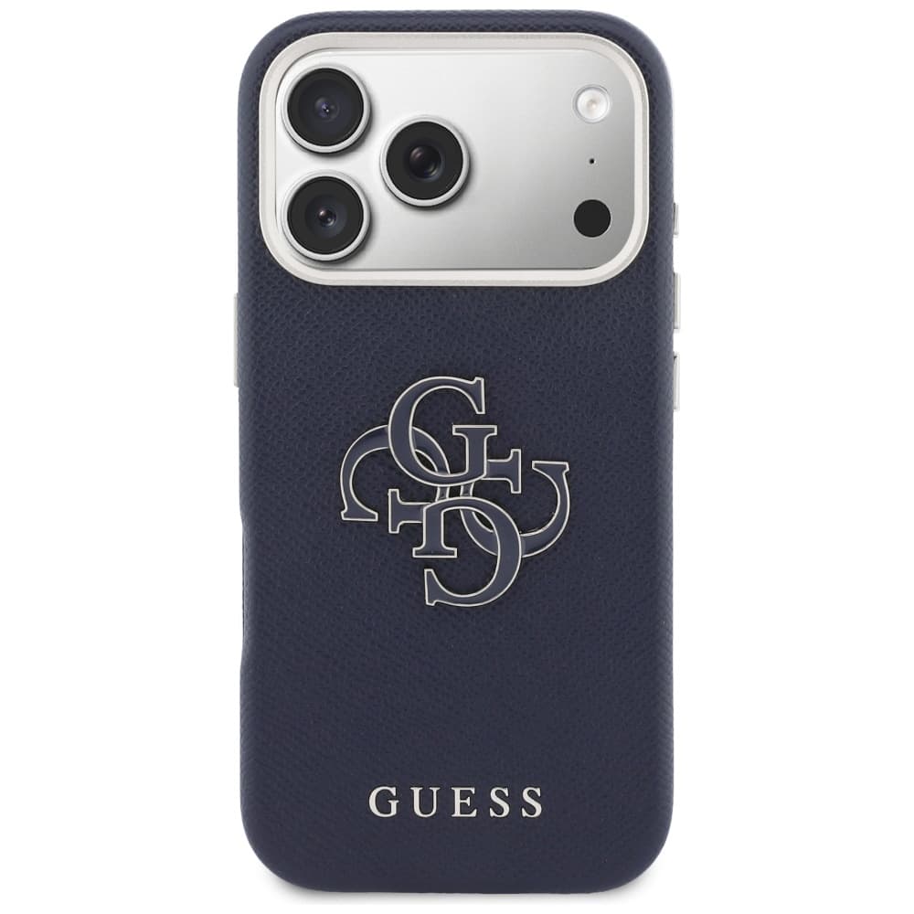Guess - pevné pouzdro s logem z pryskyřice (GUHCP17L5PS4RGGB) - iPhone 17 Pro - modrá - náhled 3