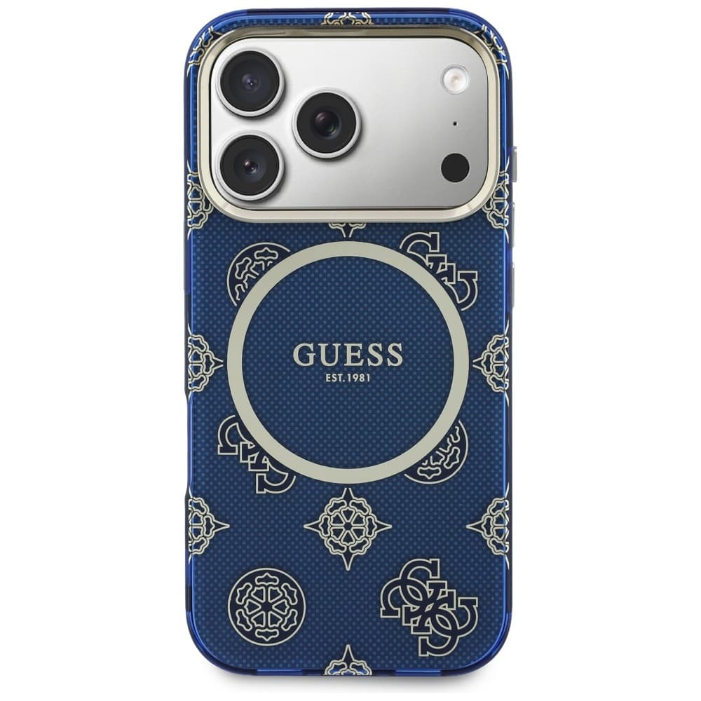 Guess IML Peony Dot MagSafe (GUHMP17L5HPOEDB) pro iPhone 17 Promodrá - náhled 3