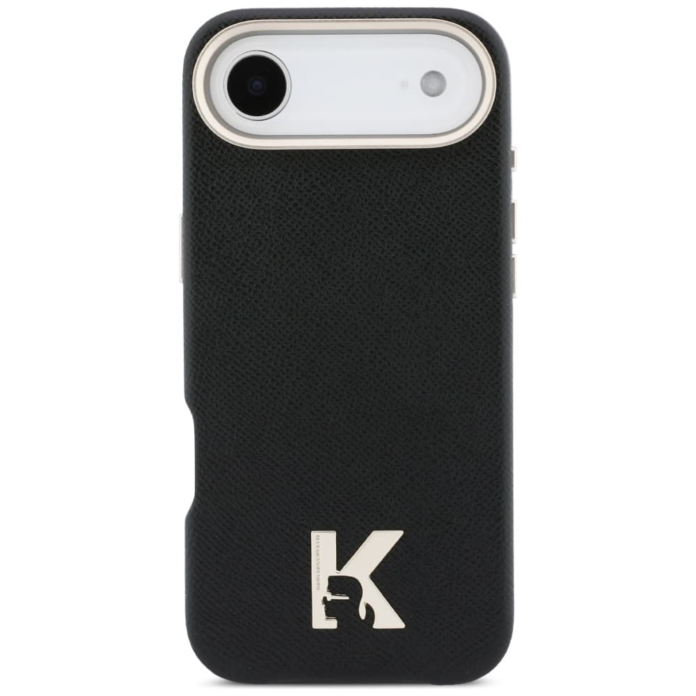 Karl Lagerfeld - pevné kožené pouzdro Khead Logo MgSafe (KLHMP17M5PGFKHGK) pro iPhone 17 Air - černé - náhled 3