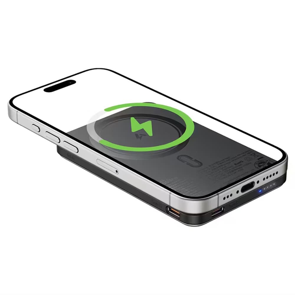 Powerbanka magnetická bezdrátová Acefast M30 MagSafe 20W 5000mAh černá - náhled 3