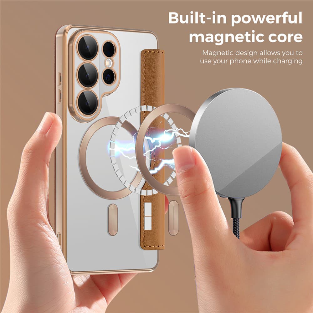 knížkové pouzdro Techsuit SmartMag pro Samsung Galaxy S26 Ultrahnědá - náhled 3