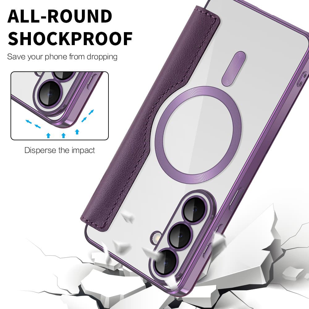 Techsuit - knížkové pouzdro SmartMag pro Samsung Galaxy S26 Plus - fialové - náhled 3