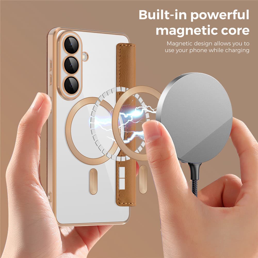 Techsuit SmartMag knížkové pouzdro pro Samsung Galaxy S26 Plushnědá - náhled 3