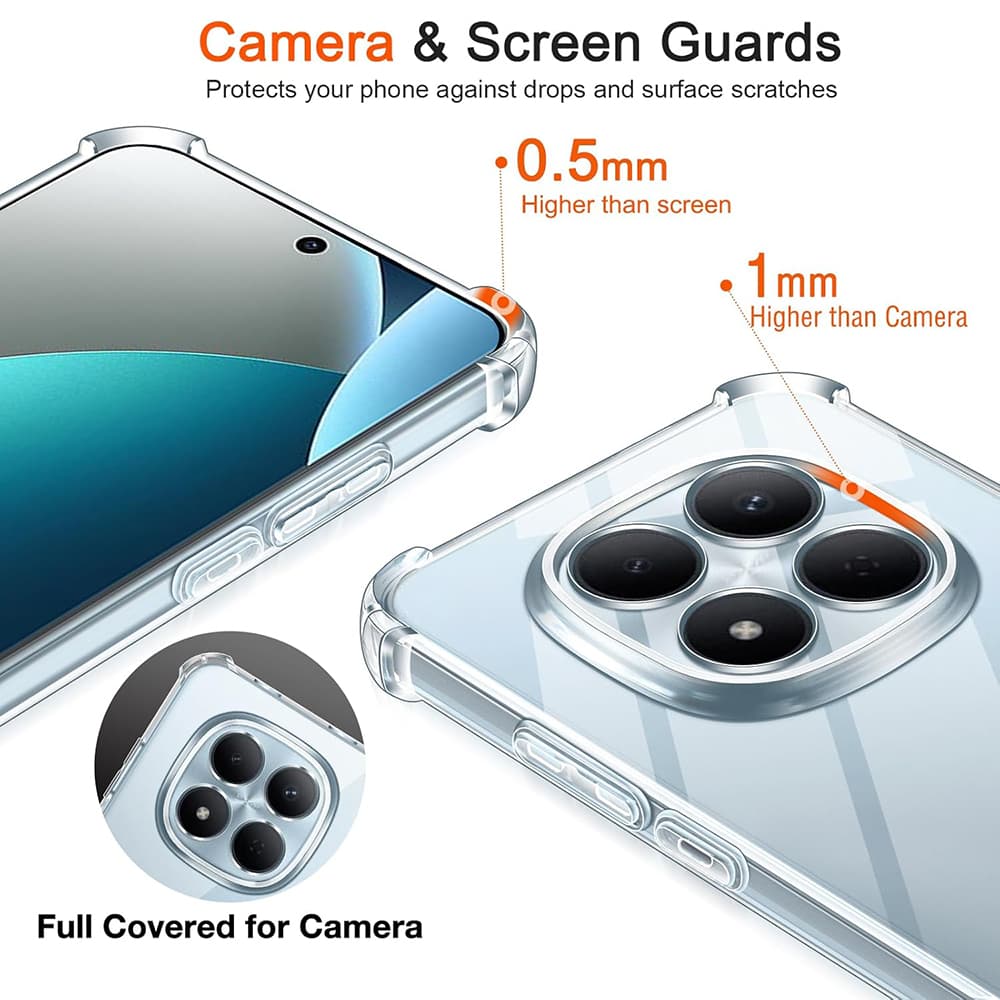 Techsuit - nárazuvzdorný průhledný silikon - Xiaomi Redmi Note 15 Pro 4G - průhledná - náhled 3