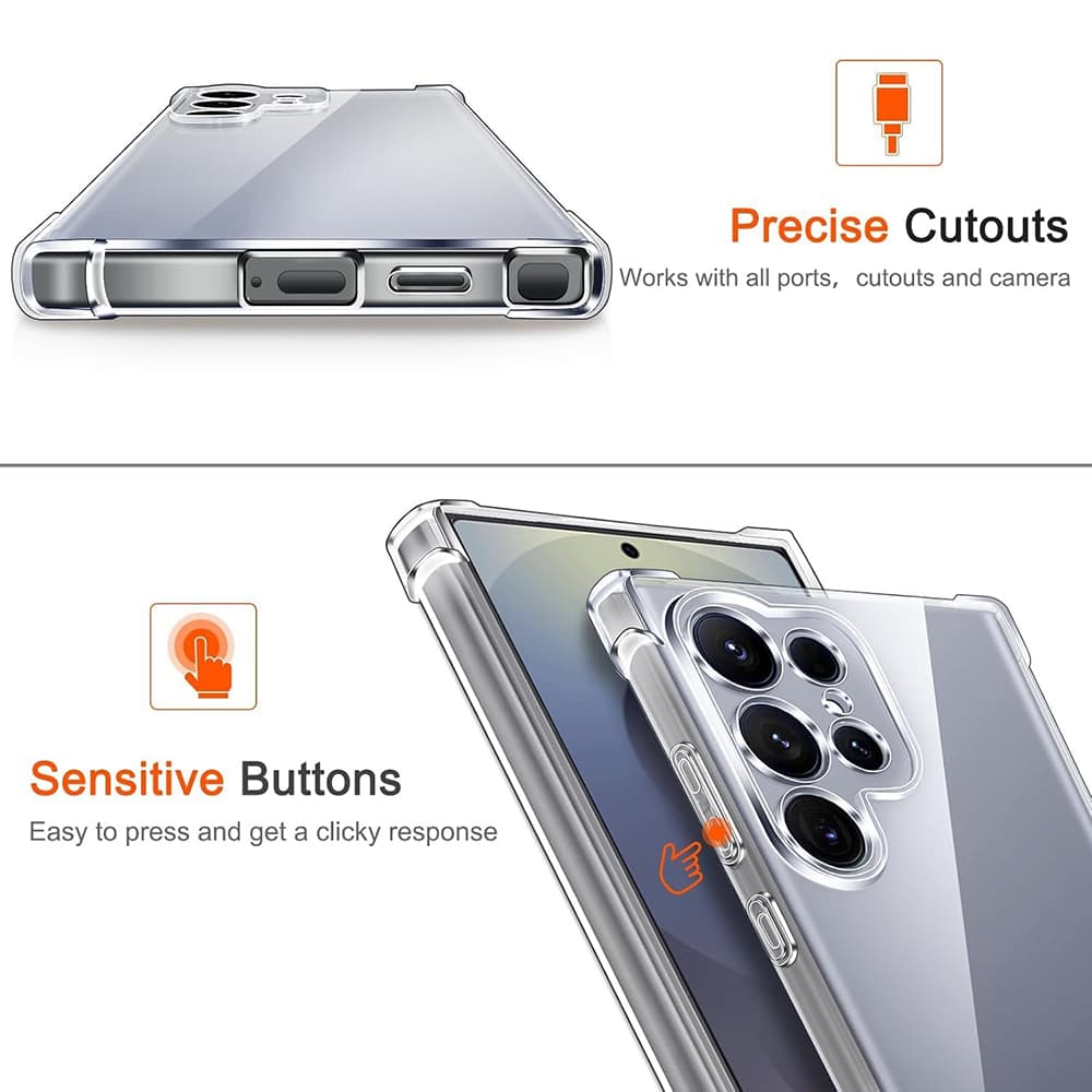 Techsuit - Shockproof Clear Silicone MagSafe - Samsung Galaxy S26 - Čirá - náhled 3