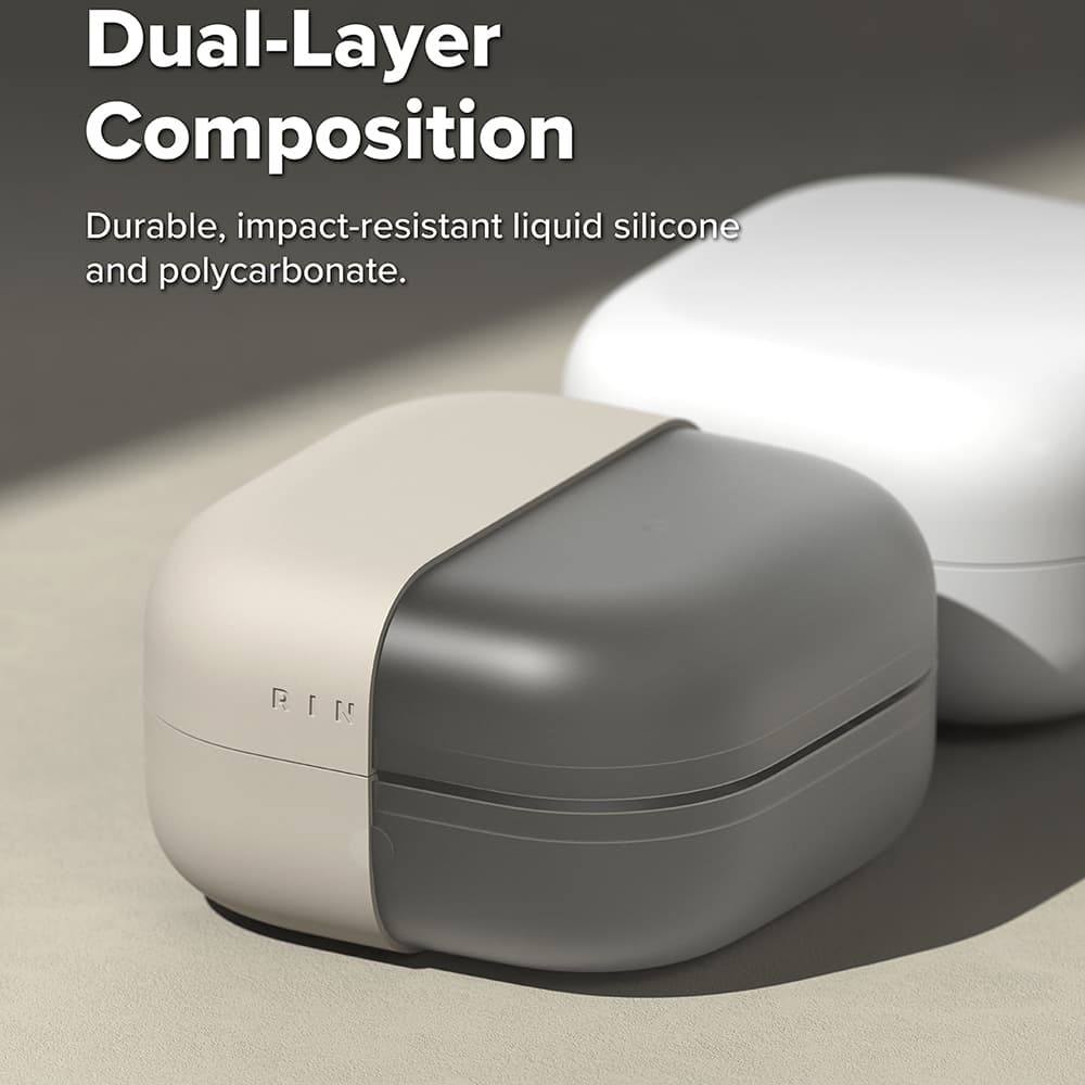 Ringke - Silicone - Samsung Galaxy Buds 4 Pro - Kamenná šedá - náhled 3