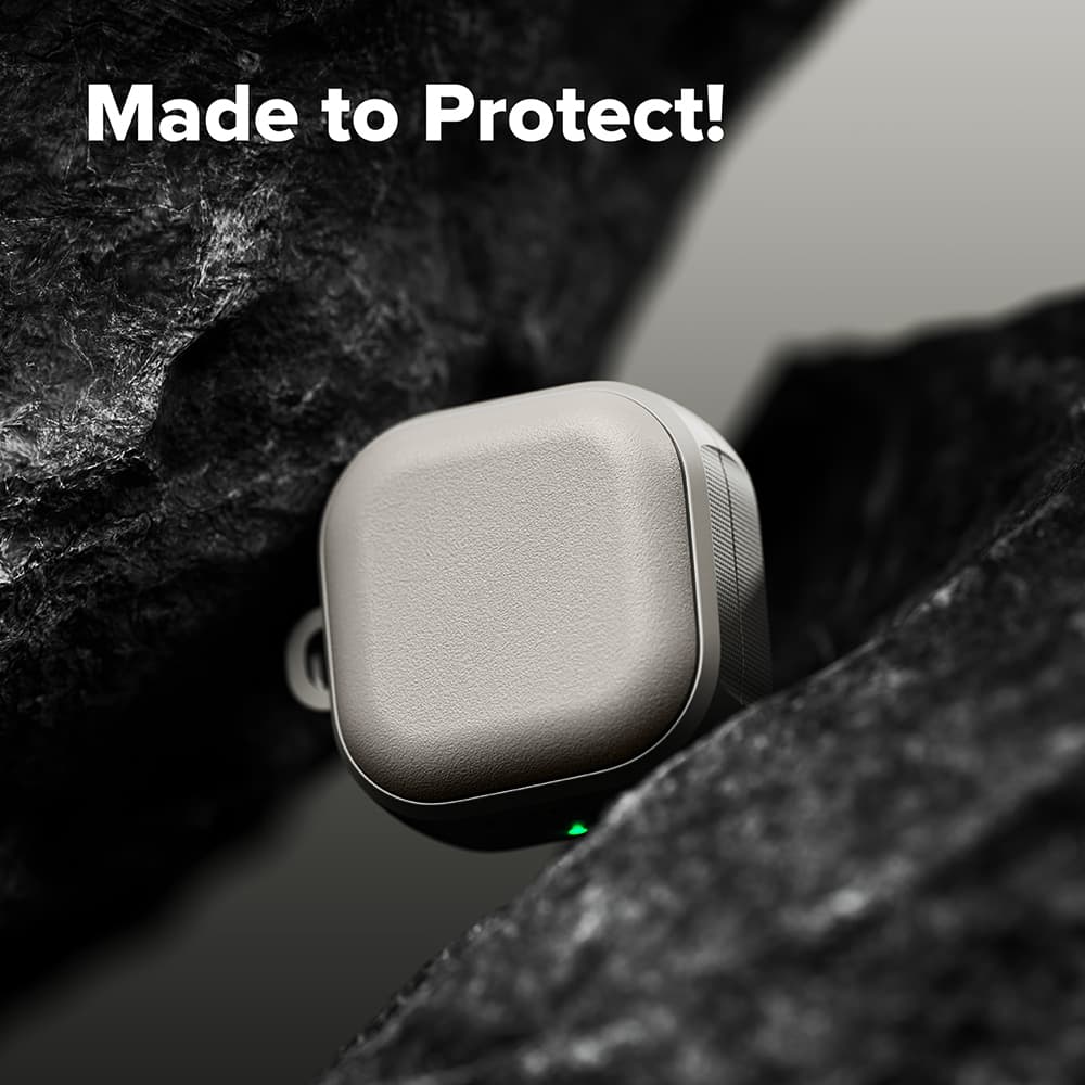 Ringke - Ochranné pouzdro Onyx Magnetic - pro Samsung Galaxy Buds 4 Pro, Protiskluzová textura, Otvor pro karabinu - Teplá šedá - náhled 3