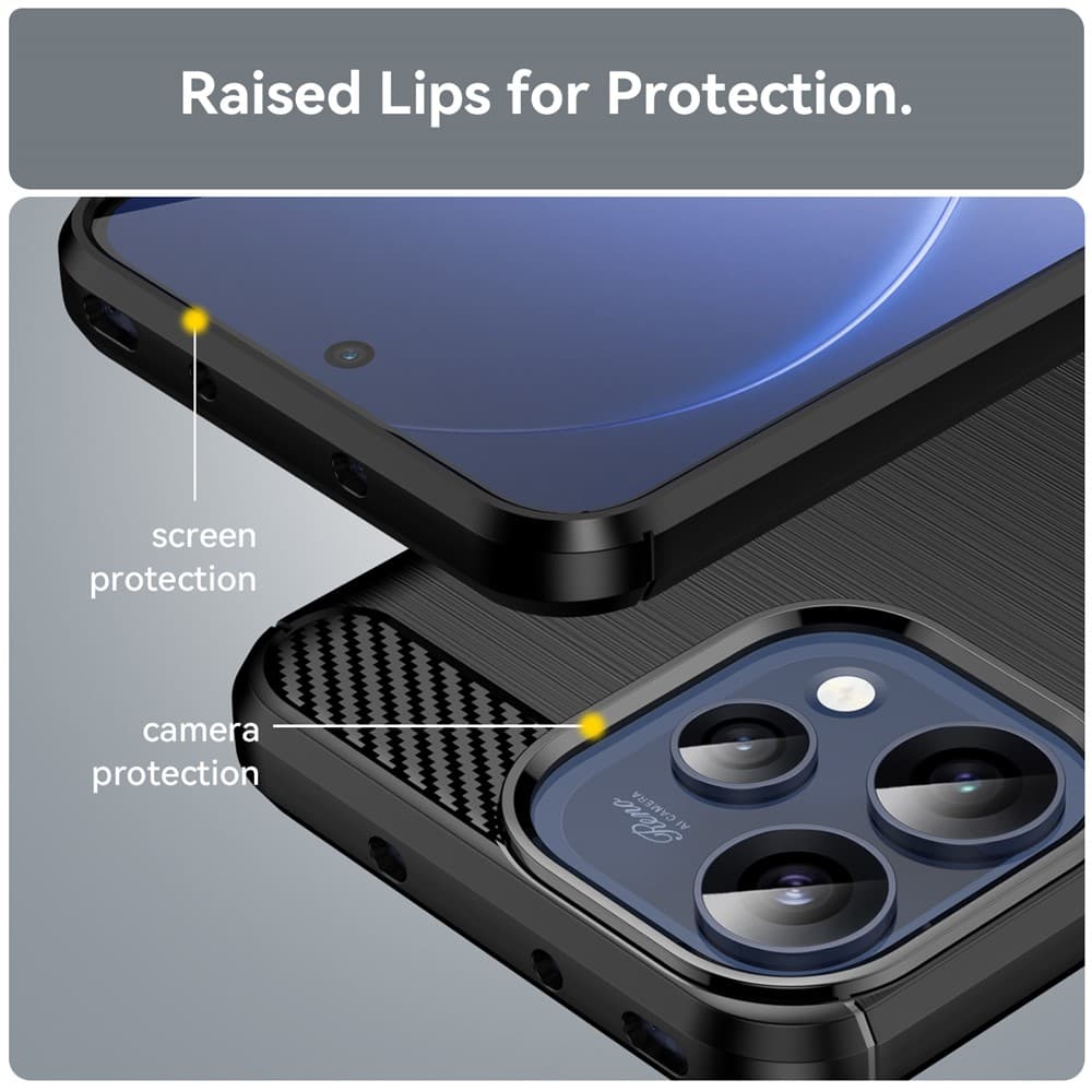 Techsuit - Carbon Silicone - Oppo Reno15 - Černá - náhled 3