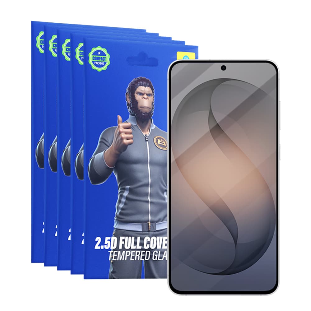 Blueo - 2.5D Silk Full Cover HD Glass (5 pack) - Samsung Galaxy S26 - Černá - náhled 3