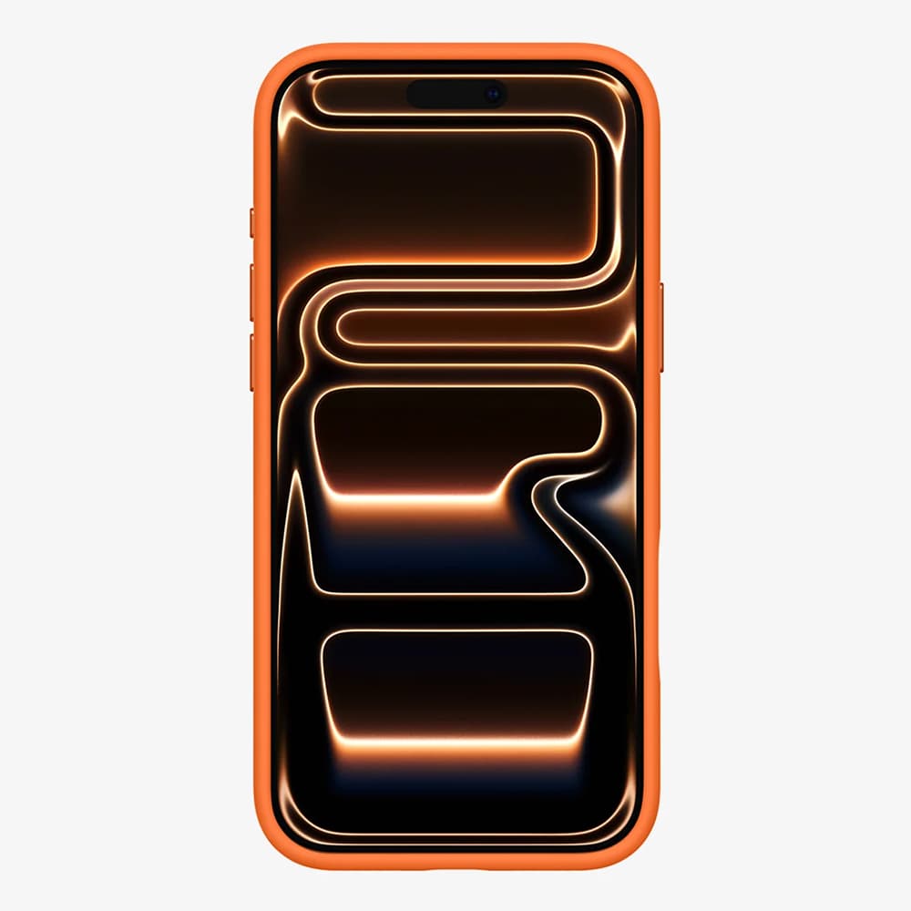 Silikonový kryt Spigen Silicone Fit pro iPhone 17 Pro Max oranžový - náhled 3