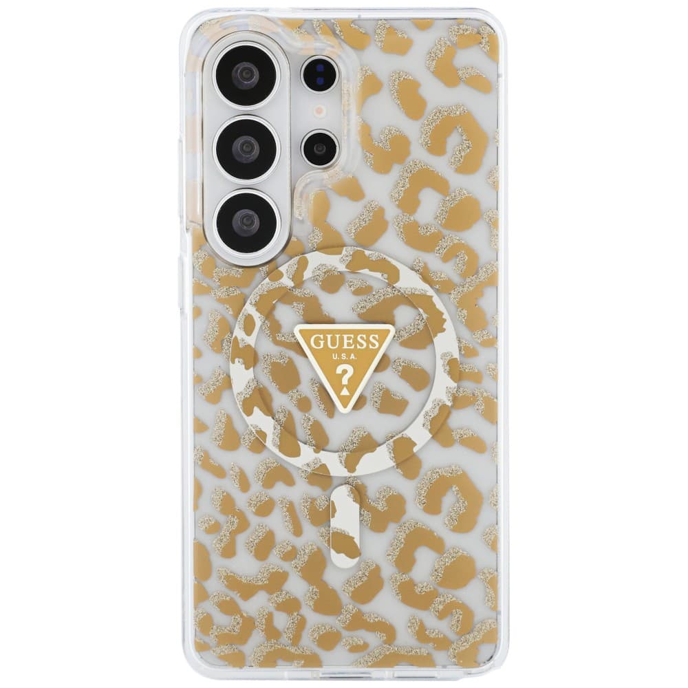 Guess - Kryt IML Leopard Print Triangle MagSafe (GUHMS26LHLEGTGLW) - Samsung Galaxy S26 Ultra - hnědý - náhled 3