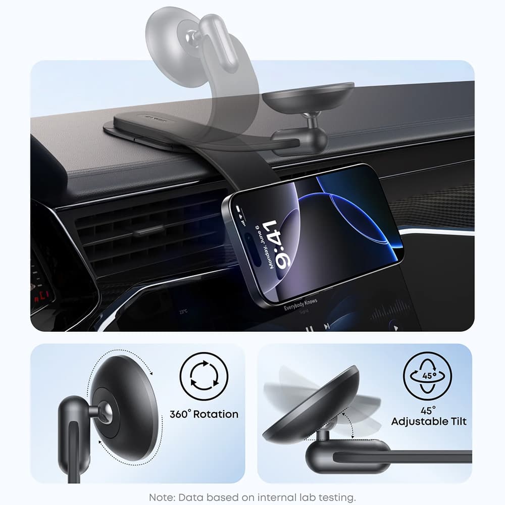 Anker - Magnetický držák do auta Nano (A9110H11) - Palubní deska/Displej, 3M páska, 360°, flexibilní, univerzální - Černá - náhled 3