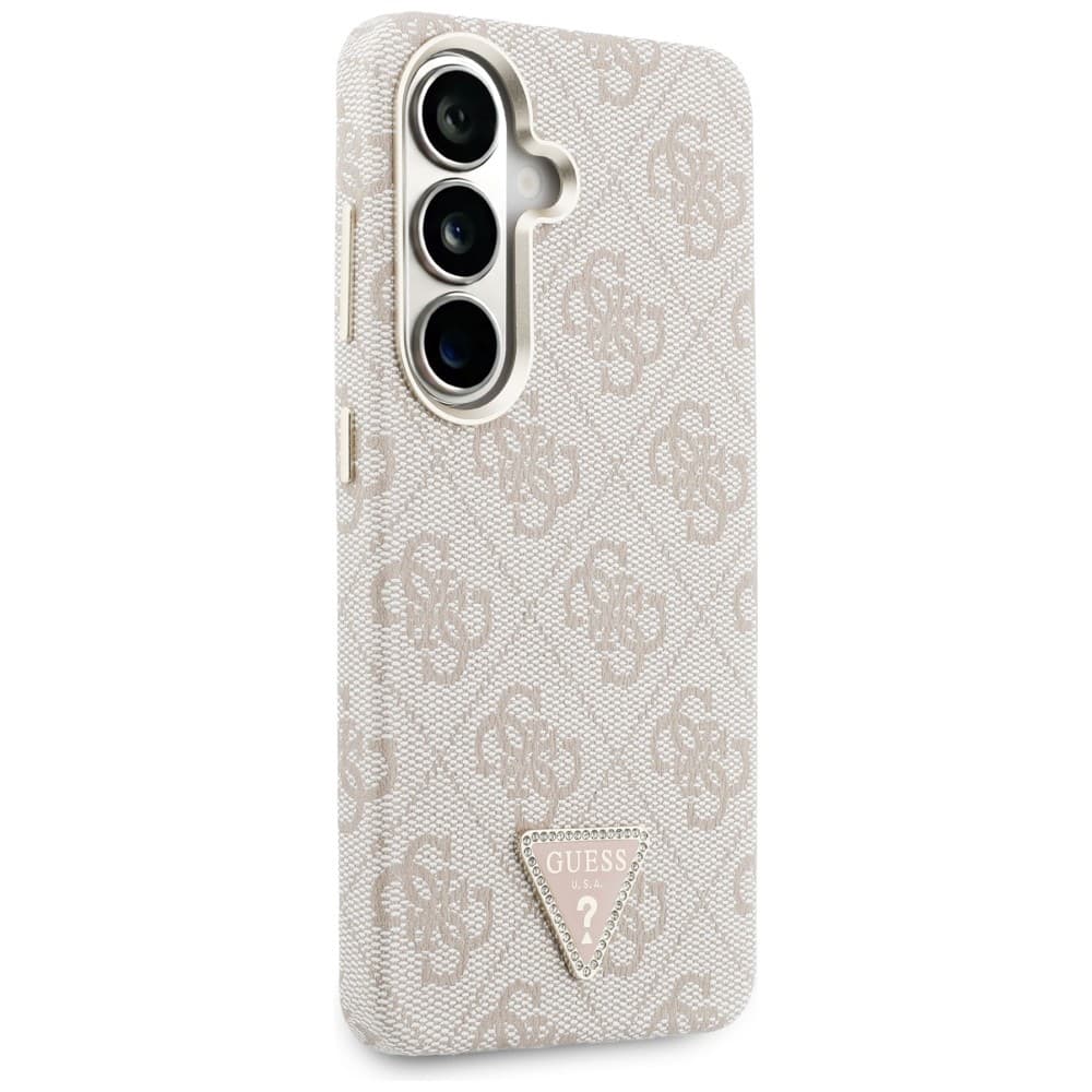 Kryt Guess - 4G Triangle Logo MagSafe - Samsung Galaxy S26 růžový - náhled 3